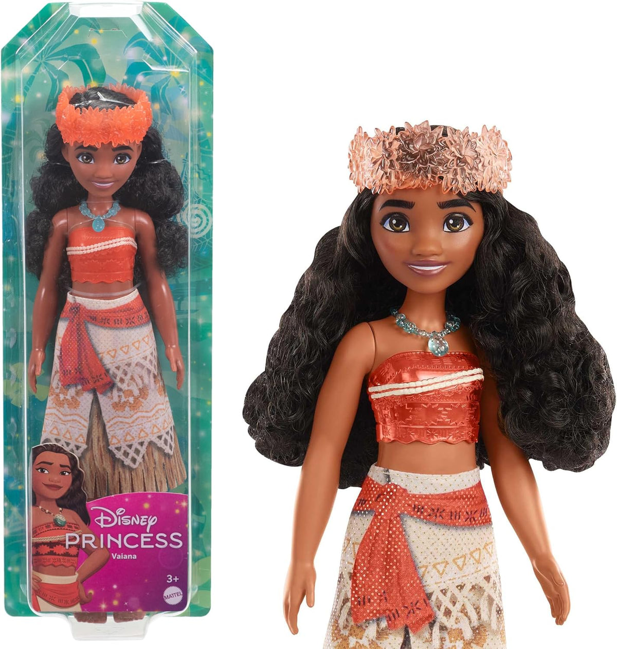 Disney Vaiana Puppe - Beweglich mit Outfit & Zubehör | MATTEL