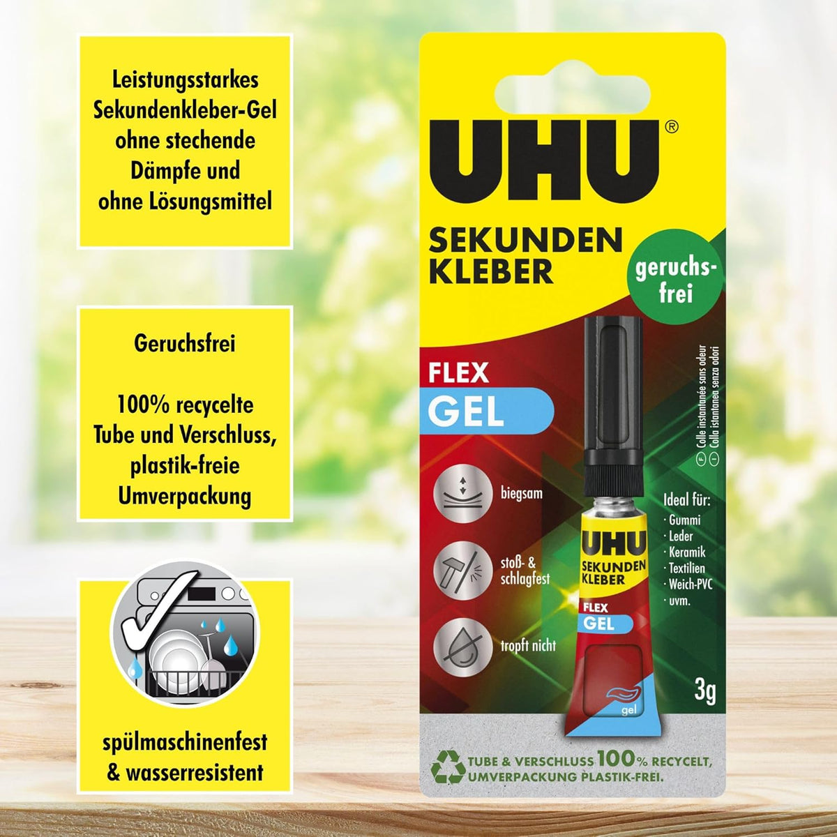 UHU Sekundenkleber SUPERGEL 3g - Blitzschnell & Präzise