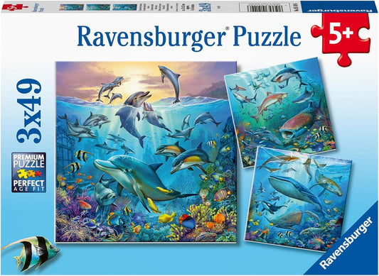 Ravensburger Tierwelt des Ozeans - 3 Puzzle à 49 Teile