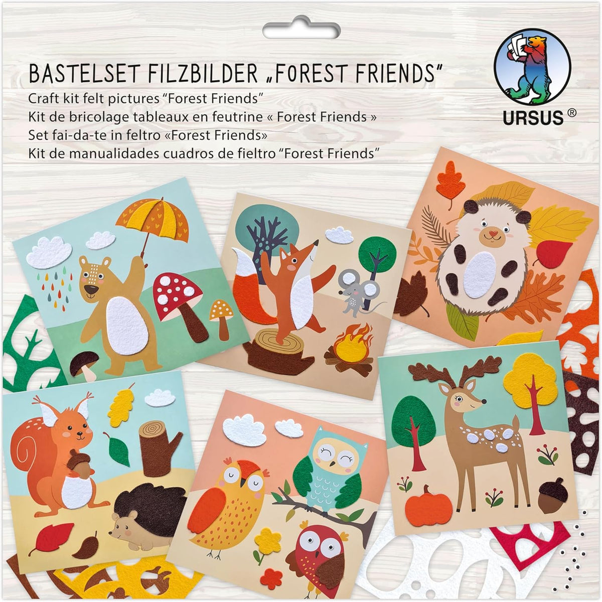 Ursus Filz-Bastelset Winter Friends - 6 Motivkarten