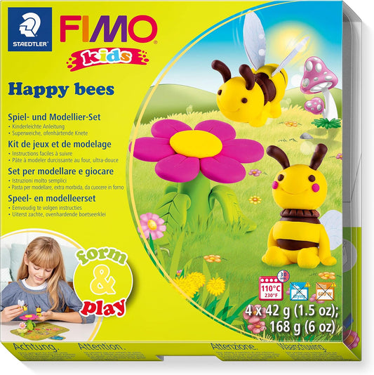 FIMO Kids Form & Play Happy Bees - Kreativ-Set zum Kneten