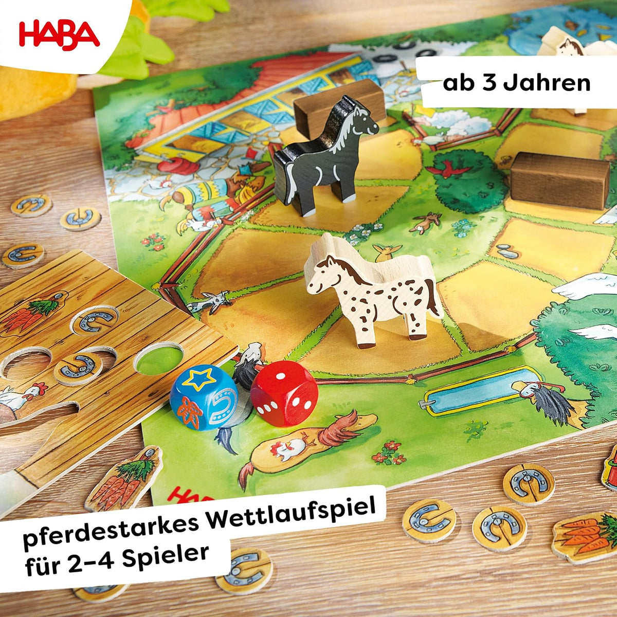 HABA Hoppe Reiter – Pferde-Brettspiel ab 3 Jahren