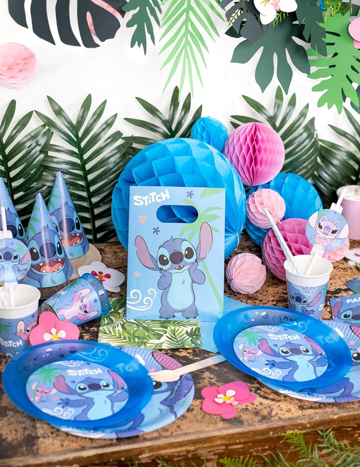 PROCOS Disney Stitch Partyтüten 4 Stück – 16×22 cm