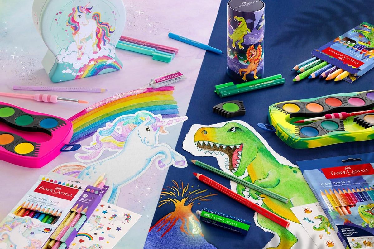 Faber-Castell Colour Grip Buntstifte Dino 18+6