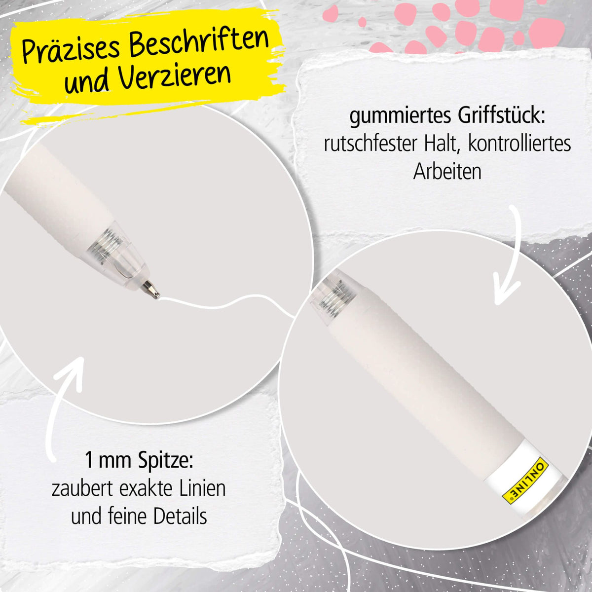 ONLINE Calli.Brush Acrylic Liner Grün 1mm Spitze 12 Farben