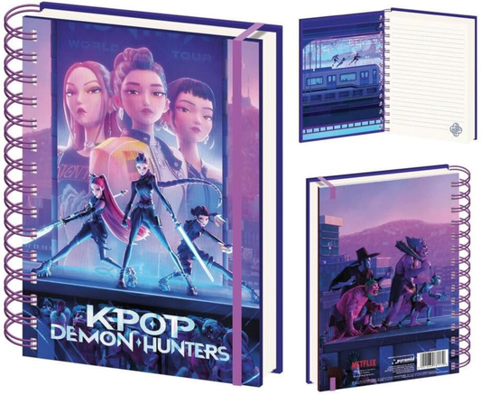 KPop Demon Hunters HUNTR/X Spiral-Notizbuch DIN A5, liniert