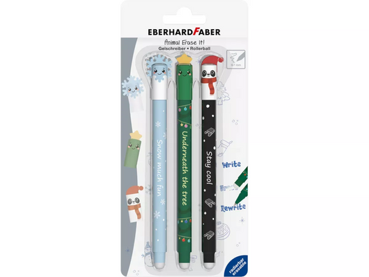 Eberhard Faber Animal Erase it! Winter Edition 3 Gelschreiber