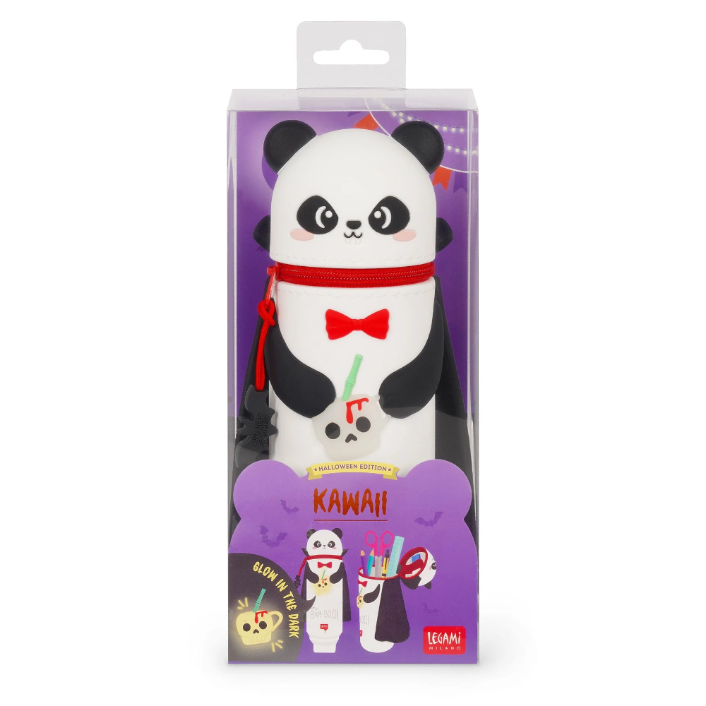 Legami Bam-Boo! Panda 2-in-1 Silikon-Federmäppchen Halloween