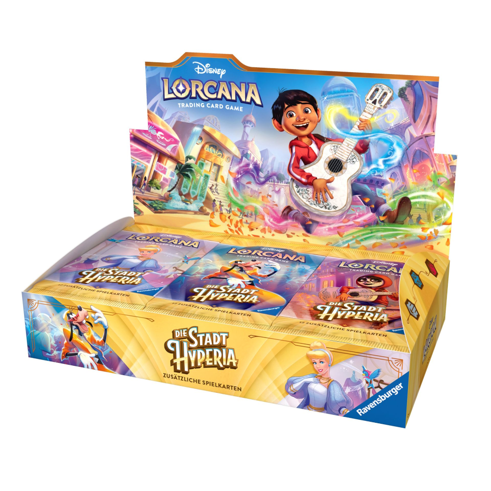 Disney Lorcana Die Stadt Hyperia Booster-Display, 24 Boosterpacks