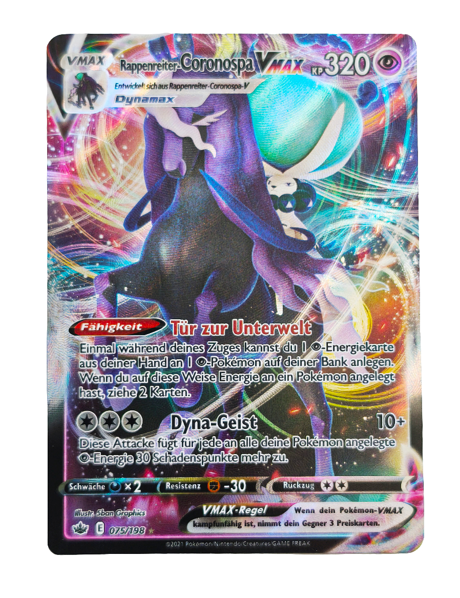 Pokemon Karte Rappenreiter-Coronospa VMAX 075/198 Ultra Rare