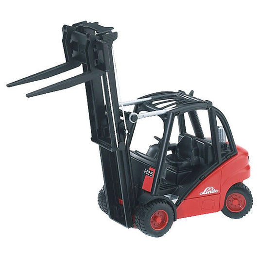 BRUDER 02511 Linde Gabelstapler H30D mit Anhängerkupplung und 2 Paletten