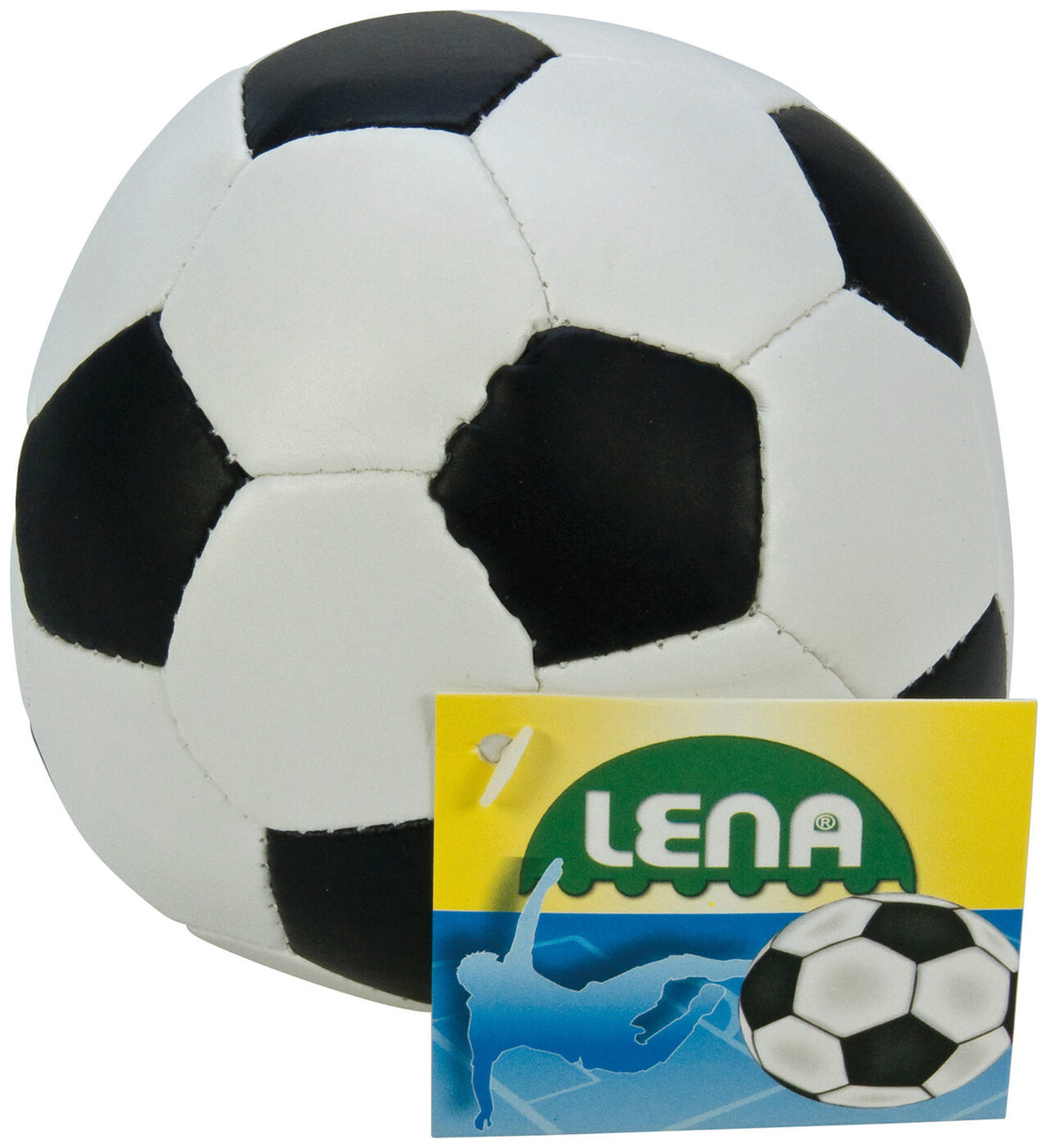 LENA Soft-Fußball 10cm schwarz/weiß - ab 12 Monaten