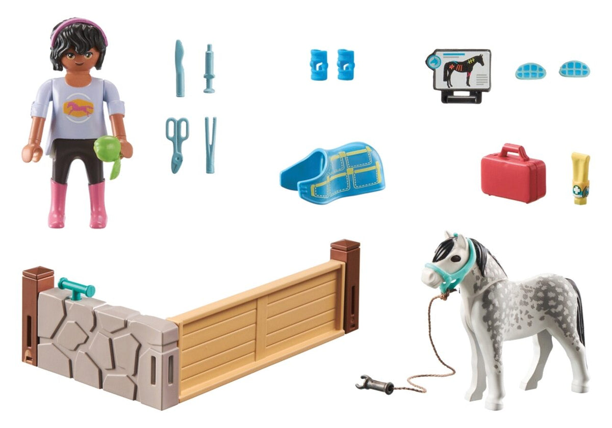 PLAYMOBIL 71497 Pferdetherapeutin mit Pony & Zubehör