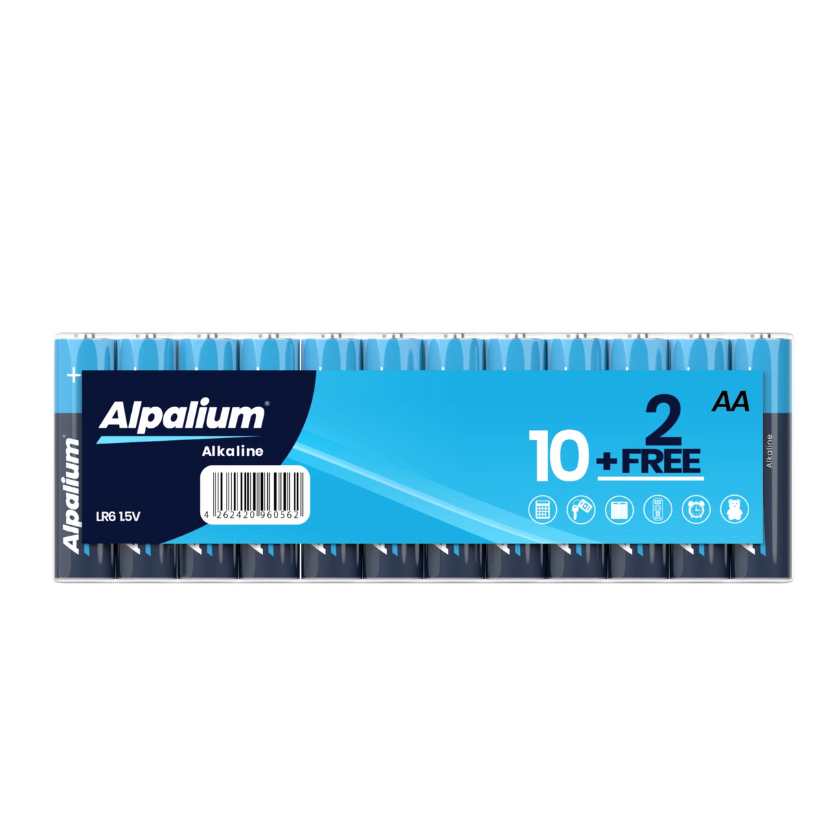 Alpalium Alkaline Batterien AA LR6 1,5V 12 Stück