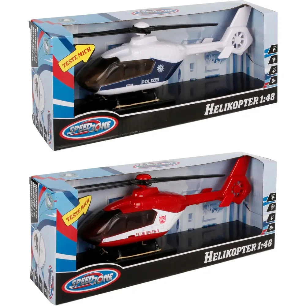 Speedzone 1x Helikopter 1:48 mit Licht & Sound - 2-fach sortiert