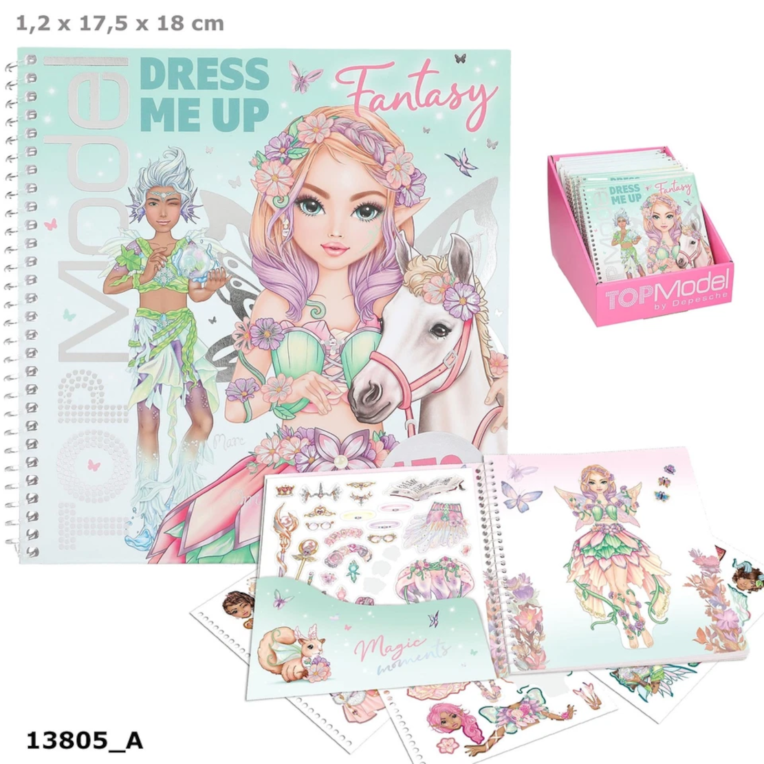 TOPModel Dress Me Up Fantasy Stickerbuch mit Spiralbindung